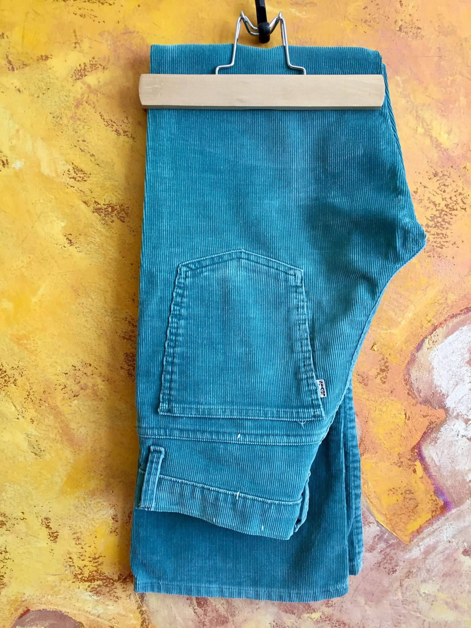 Vintage Levi's Corduroy Jeans Women's 1980's Teal Etsy