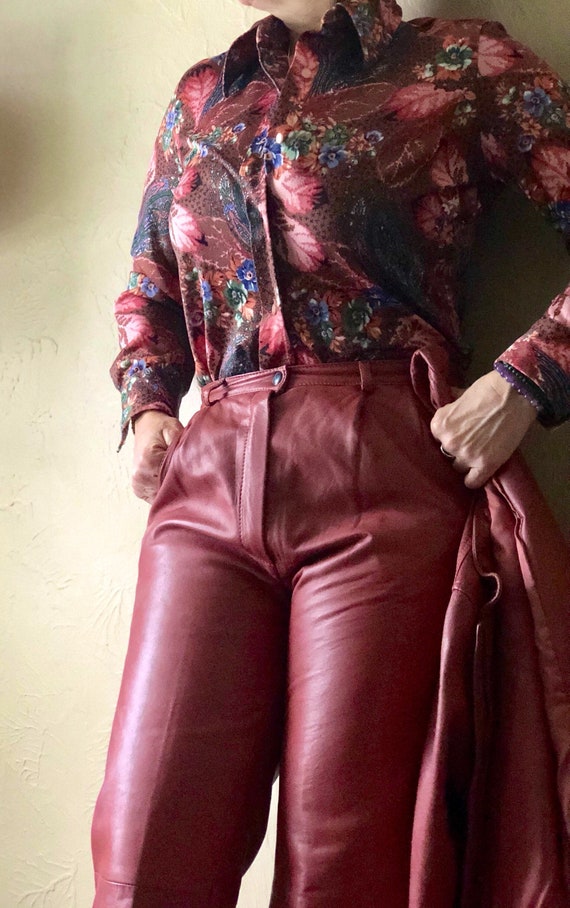 Vintage Leather Pants Women’s 1980’s Made In Italy
