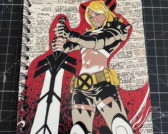 Handmade Marvel Comics Magik Marvel Rivals Xmen Sketchbook 30 Page, 110lb Paper for Comic Book Fans & Artists  Gift