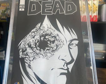 Walking Dead #1 Hester WW Des Moines B&W Variant CGC 9.6 2015 graded Comic Carl