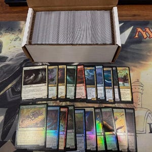 Kit de construction de deck en aluminium Commander All Foil Lot de cartes mystères MTG Magic the Gathering Pas de doublons, coffret cadeau collection Shiny Holo vintage moderne