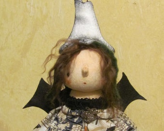 Halloween Fairy bat candle woodland Whimsical gothic cottage decor chic farmhouse shabby primitive creepy cute witch decor Farm Quirky