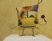 Kitchen decor Potholder doll anthropomorphic doll  farmhouse creepy cute doll decor cottage spooky Quirky Primitive doll country decor