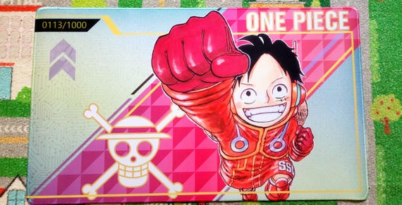 One Piece TCG Playmat [physical Mat] - Serial Luffy Egghead 24x14