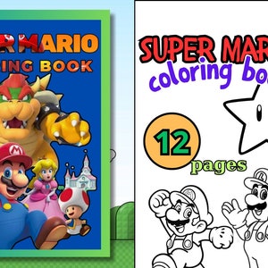 Super Mario Digital Coloring Book for Kids | Printable Coloring Pages | Mario and Friends Adventures, Coloring Book