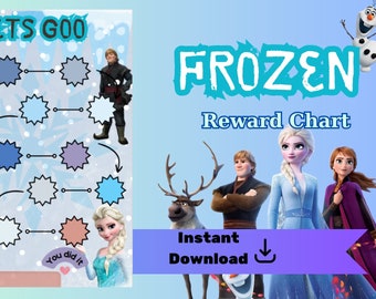 Frozen Reward Chart: Kids Training, Behavior Tracker (PDF)