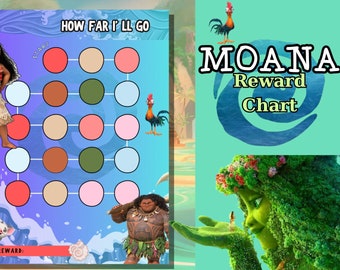 Moana Reward Chart for Kids: Printable Chore Chart (PDF)