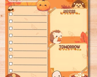 Fall-Themed To-Do List for Kids | Printable Daily Task Chart PDF