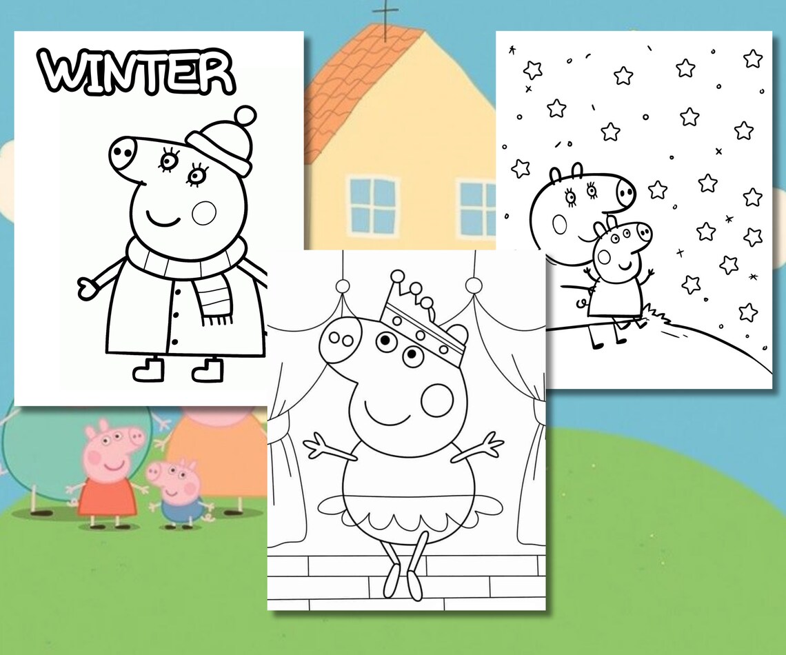 Peppa Pig Coloring Pages | Printable Kids' Activity PDF, Coloring Pages ...