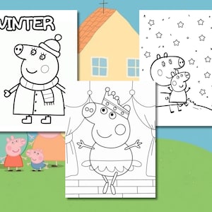 Peppa Pig Coloring Pages | Printable Kids' Activity PDF, Coloring Pages ...