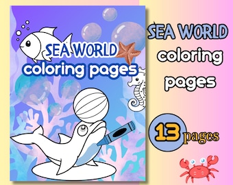 Sea World Coloring Book for Kids: Ocean Adventure (PDF)