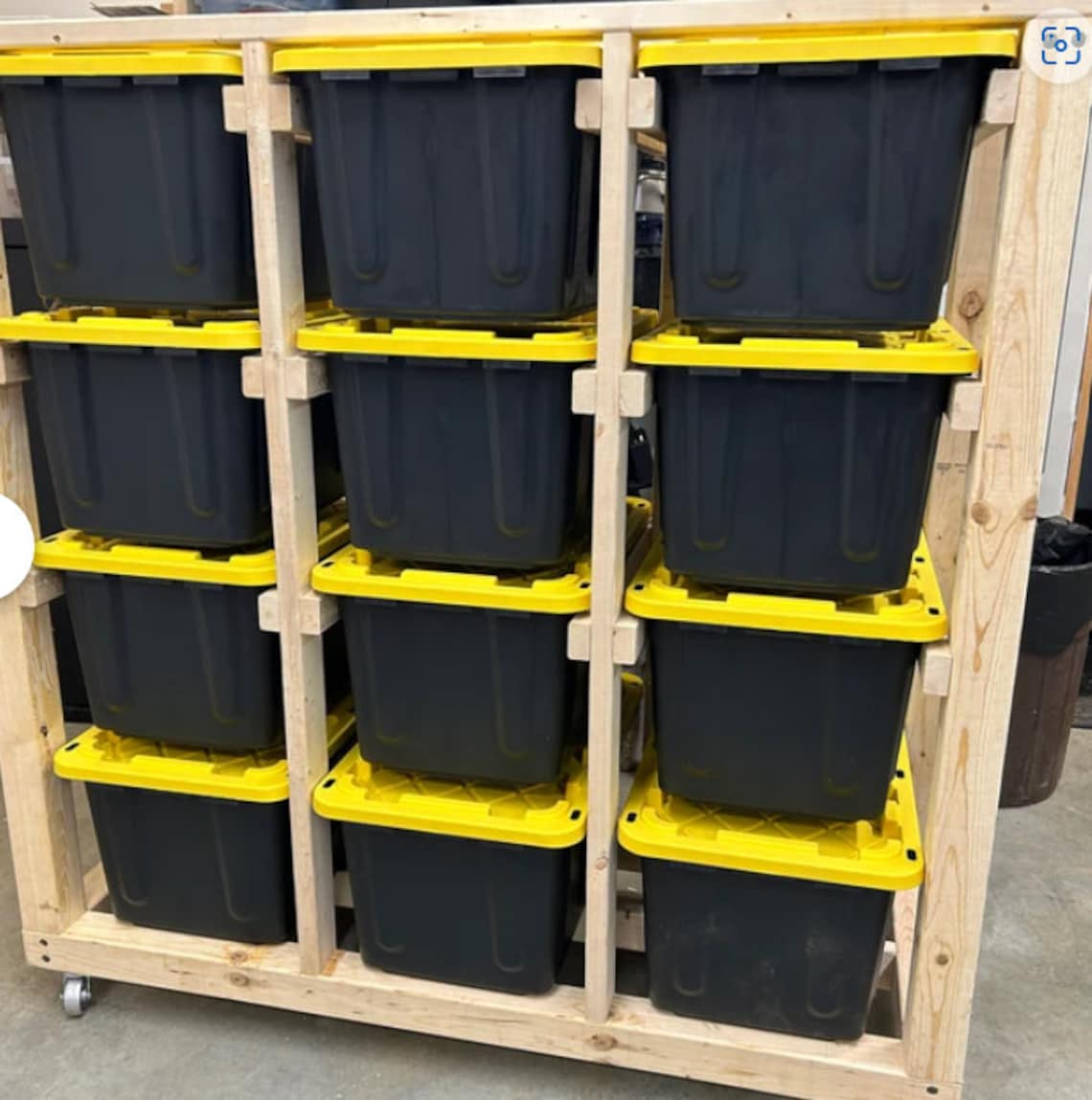 tote-rack-plans-bin-storage-rack-garage-shelves-plans-pdf-download
