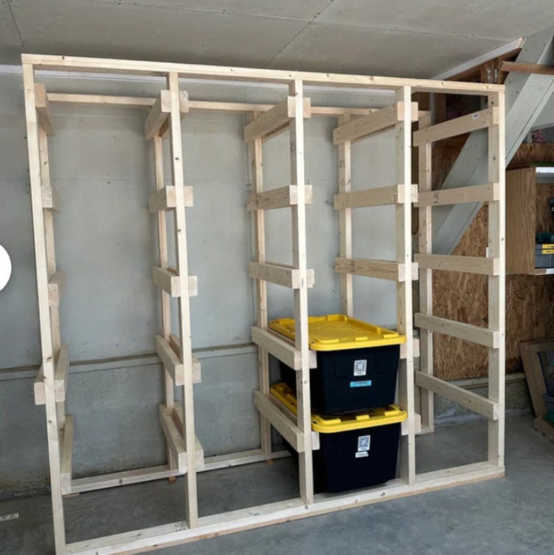 tote-rack-plans-bin-storage-rack-garage-shelves-plans-pdf-download