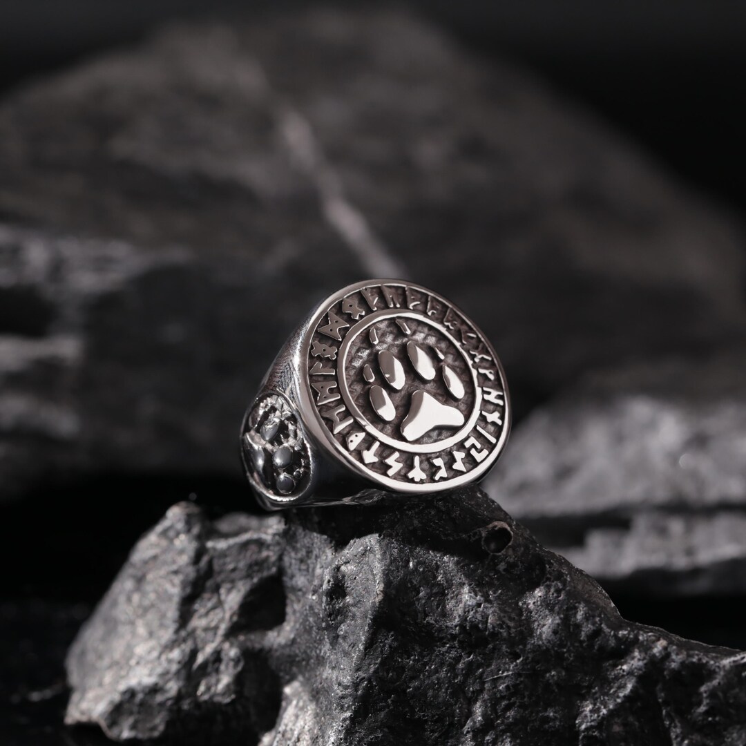 Bear Claw Rune Ring - Norse Mythology Jewelry - Handmade Spiritual ...