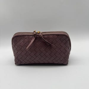 Bolsa cosmética autêntica Bottega Veneta Intrecciato