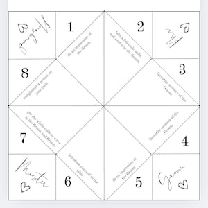 May include: A white wedding game with instructions and numbers. The game includes prompts like "do an impression of the Groom" and "take a full table selfie." The words "Groom" and "Mister" are written on the game.