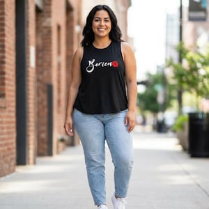 Boricua Script with Hibiscus Women's Crop Top | Puerto Rico Flag back