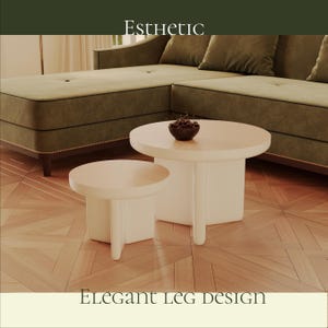 Round coffee table, Exclusive white circle oak coffee table, Living room table, unique coffee table, Coffee and end tables,oval coffee table