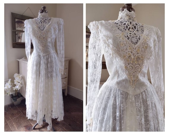 Vintage Jessica McClintock Wedding Dresses Tea Length