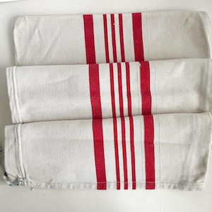 Rare Antique Linen Grain Sack with Red Stripe, Vintage Grainsack for Upholstery, Farmhouse Feedsacks UK, Rustic Grain Sack Pillow Sewing R19
