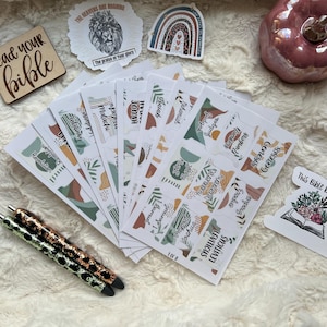 More Like Jesus Bible Tabs with Pretty Gifts for Christian Bible Tab Sticker Jesus Double Sided and Laminated with Adhesive