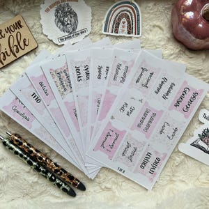 SPANISH Rise up Books the Bible Tabs with Pretty Gifts for Christian Bible Tab Sticker Jesus Double Sided and Laminated with Adhesive