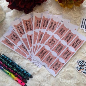 All fall down Books the Bible Tabs with Pretty Gifts for Christian Bible Tab Sticker Jesus Double Sided and Laminated with Adhesive