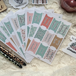 SPANISH Simple Phrase Books the Bible Tabs with Pretty Gifts for Christian Bible Tab Sticker Jesus Double Sided and Laminated with Adhesive