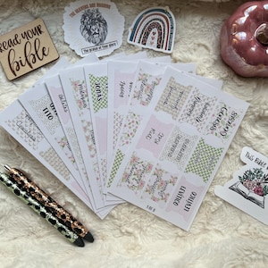 SPANISH Freedom Bible Tabs with Pretty Gifts for Christian Bible Tab Sticker Jesus Double Sided and Laminated with Adhesive