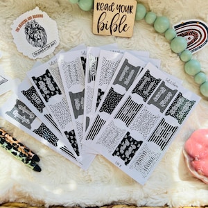 Counting my Blessings Books the Bible Tabs with Pretty Gifts for Christian Bible Tab Sticker Jesus Double Sided and Laminated with Adhesive