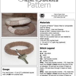 CROCHET PATTERN Felted Bracelets Instant Download PDF image 5