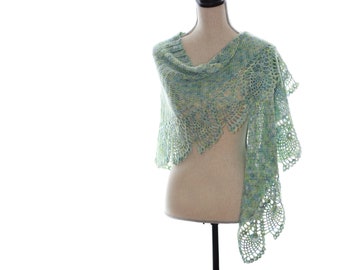 CROCHET PATTERN - Sea Glass Shawl - Instant Download (PDF)