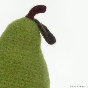 CROCHET PATTERN - Felted Pear Doorstop - Instant Download (PDF)