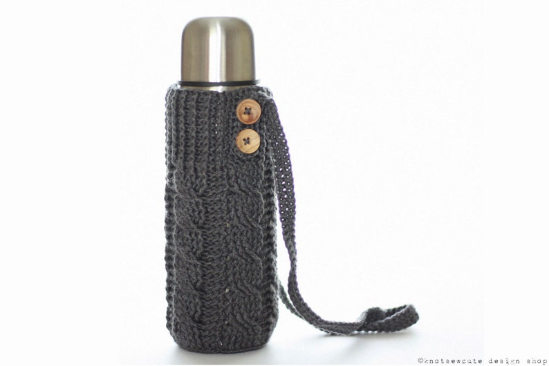 CROCHET PATTERN Thermos Cozy Instant Download PDF image 1