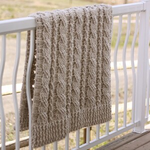 CROCHET PATTERN Chunky Cables Decorative Throw Instant Download PDF image 3