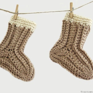 CROCHET PATTERN Sew Simple Baby Socks Instant Download PDF image 1