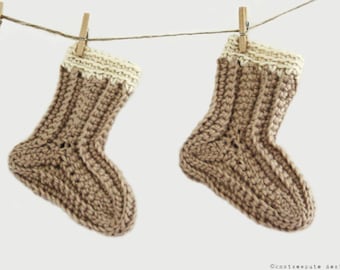 CROCHET PATTERN - Sew Simple Baby Socks - Instant Download (PDF)