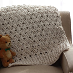 CROCHET PATTERN - Chunky Baby Blanket - Instant Download (PDF)