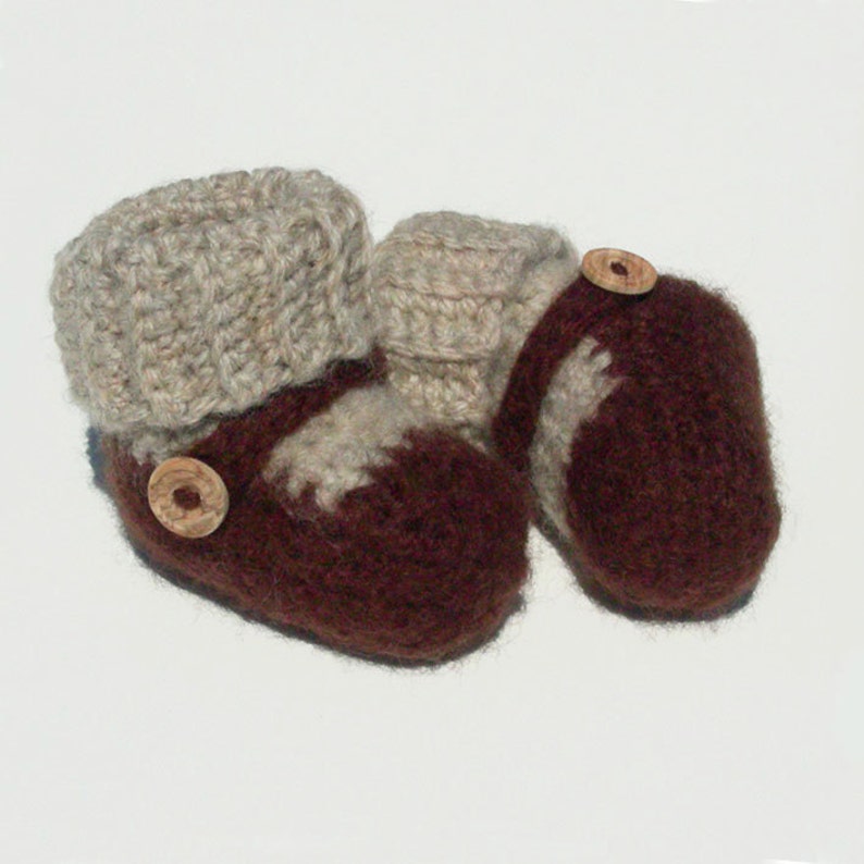 CROCHET PATTERN Felted Mary-Jane Booties Instant Download PDF image 2