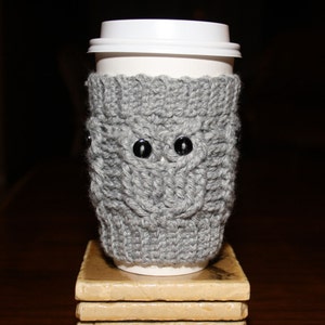 CROCHET PATTERN Owl Love Coffee Cozy Instant Download PDF image 2