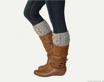 CROCHET PATTERN - Cabled Boot Cuffs - Instant Download (PDF)