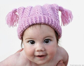 CROCHET PATTERN - Baby Cables Hat - Instant Download (PDF)