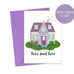 Home doce Home Cartão Comemorativo | casa nova cartão comemorativo | Novo proprietário | Primeira casa | Parabéns | Ocasião Especial | Download instantâneo | Cartão imprimível
