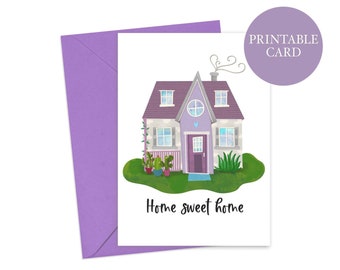 Home Sweet Home Card | New House Card | New Homeowner | First Home | Congratulations | Special Occasion | Instant Download | Printable Card