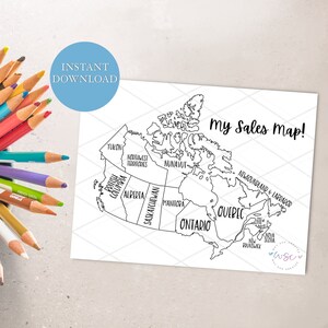 Kanadische Etsy Verkaufskarte | Landkarte Kanada | Cha-Ching Landkarte | Umsatz-Tracker | Druckbare Karte | Sofortdownload | Digitaler Download