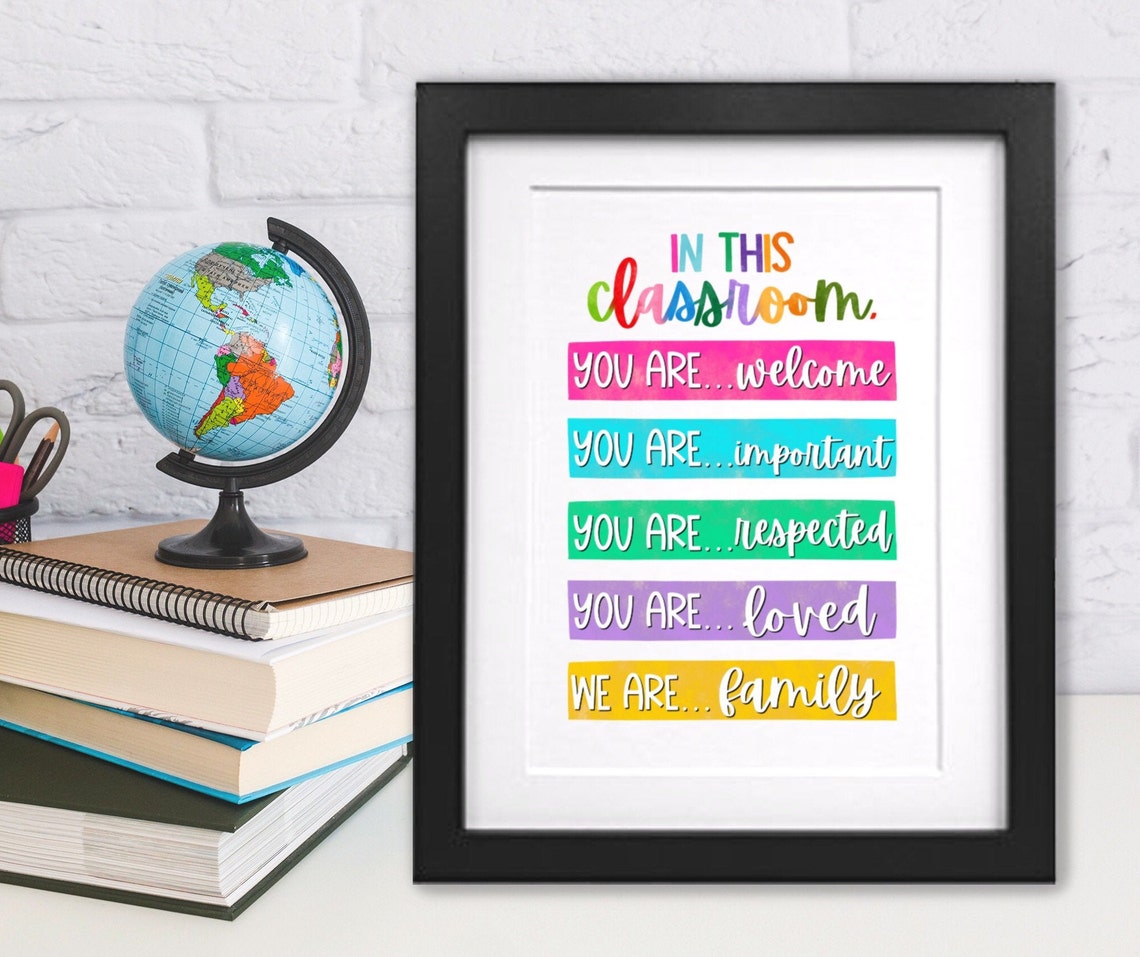 In This Classroom Art Print Classroom Art Posters Minimal Etsy