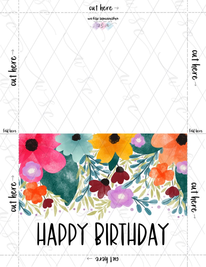 Free Printable Birthday Card Foldable Template Doc 16 Ideas Happy 