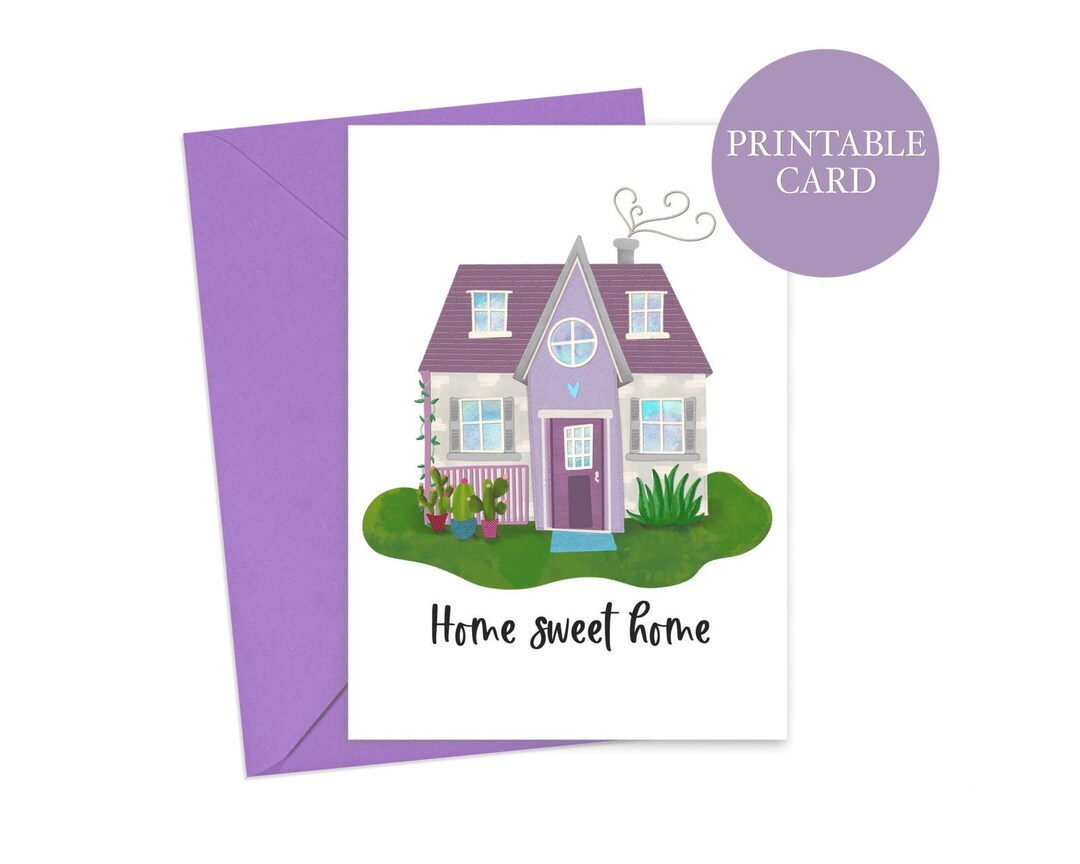 Home Sweet Home Card | New House Card | New Homeowner | First Home ...