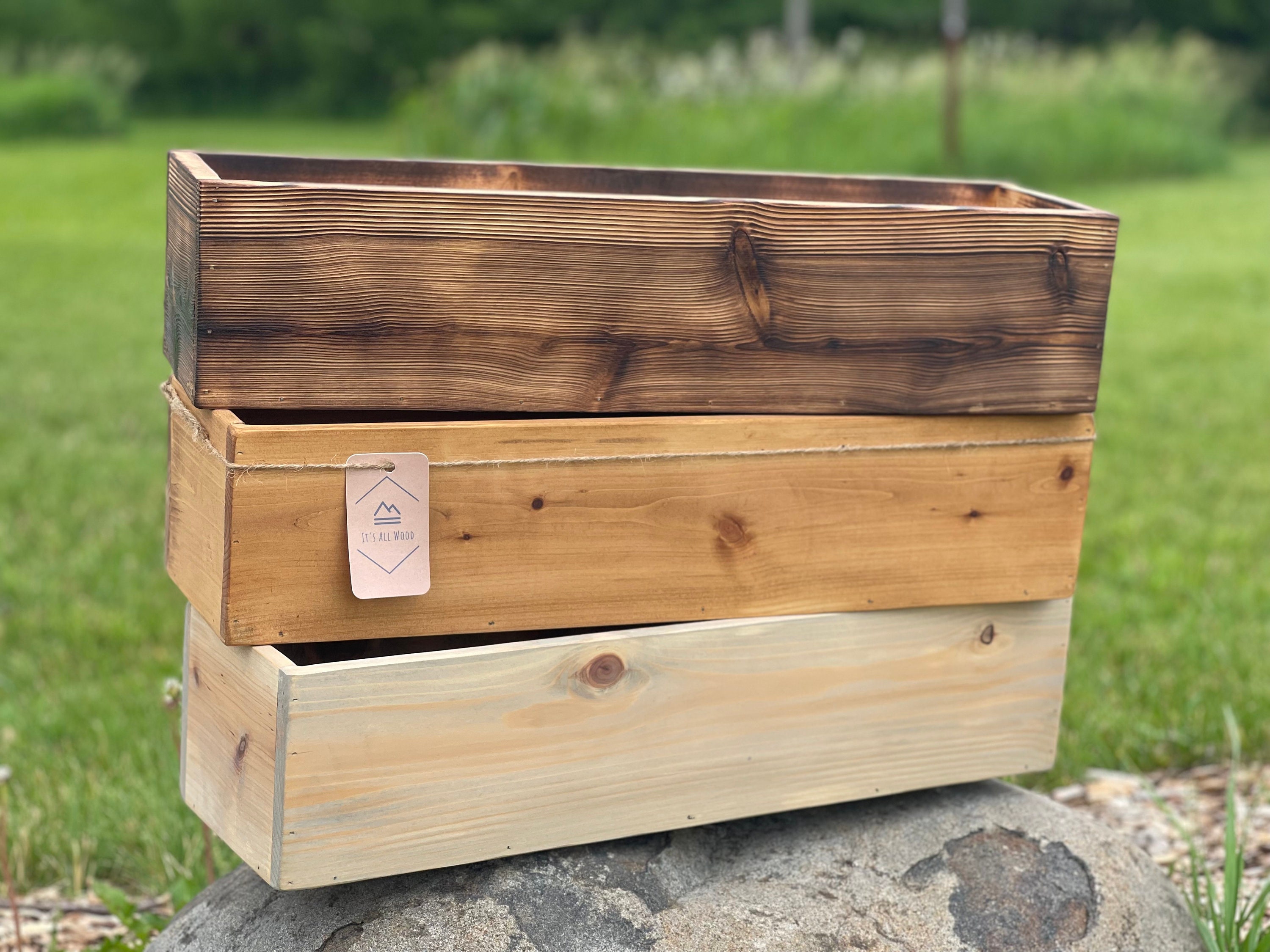 Jardinière rectangulaire en cèdre
