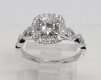 Diamond Engagement Ring 18Kt White Gold (1066)